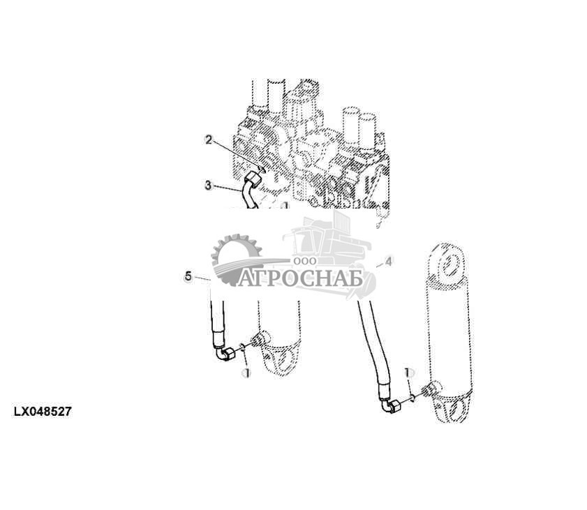 Маслопроводы, подъемный цилиндр 